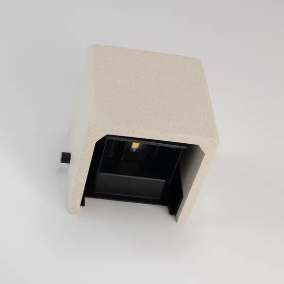 Фото #7 товара Светильник LGD-PERAN-WALL-S120x120-6W Warm3000 (WH, 0-80 deg, 230V) (Arlight, IP65 Бетон, 3 года)