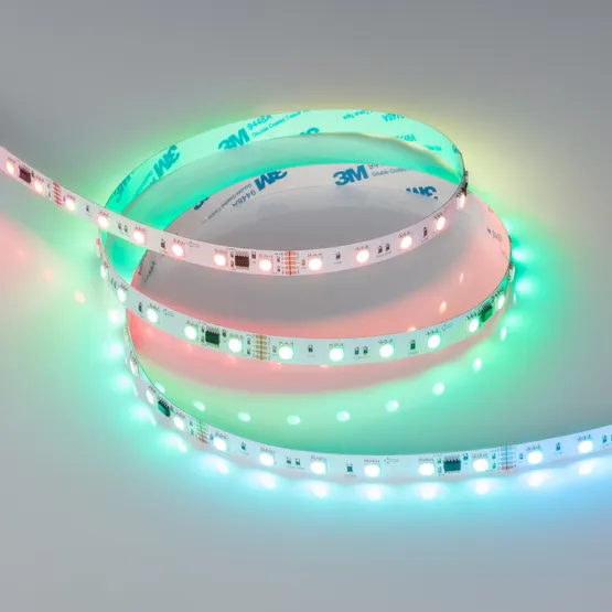 Фото #3 товара Светодиодная лента DMX-B60-10mm 24V RGB-PX6 (14 W/m, IP20, 5060, 5m) (Arlight, -)