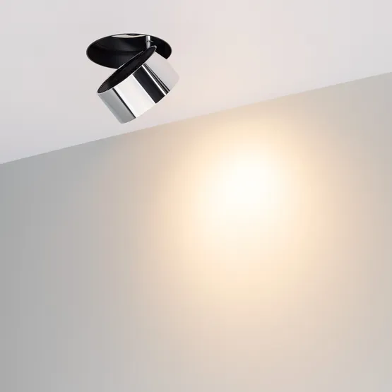 Фото #3 товара Светильник SP-PLURIO-BUILT-TRIMLESS-R120-9W Warm3000 (BK-CHR, 36 deg, 230V) (Arlight, IP20 Металл, 3 года)