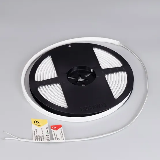 Фото #3 товара Светодиодная лента герметичная MOONLIGHT-TOP-M280-10x5mm 24V Warm3000 (15 W/m, IP65, 5m, wire x1)  (Arlight, Вывод прямой, 3 года)