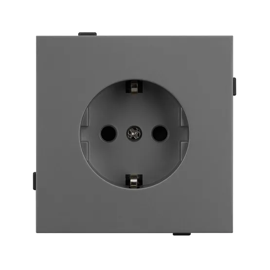 Фото #2 товара Механизм электрической розетки SCT-TENDO-MEU1-SFPL-GR (230V, 16A) (Arlight, Матовый графитовый)