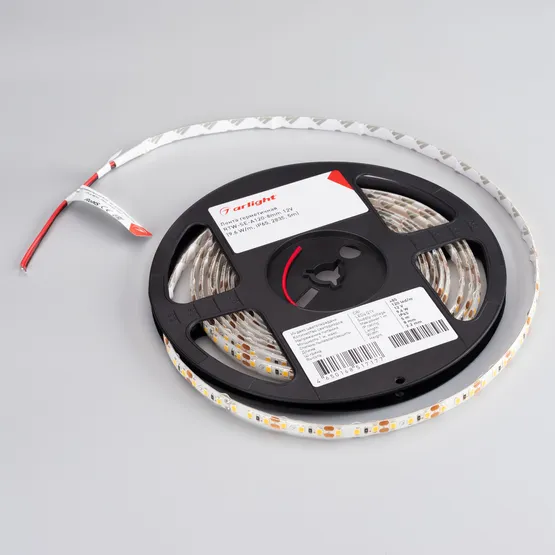 Фото #4 товара Светодиодная лента герметичная RTW-SE-A120-8mm 12V White6000 (9.6 W/m, IP65, 2835, 5m) (Arlight, -)