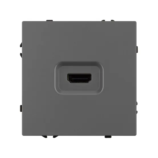 Фото #2 товара ARL NOBE Розетка HDMI софт-тач серый базальт SCT-MHD1-SFPL-GR (Arlight, -)