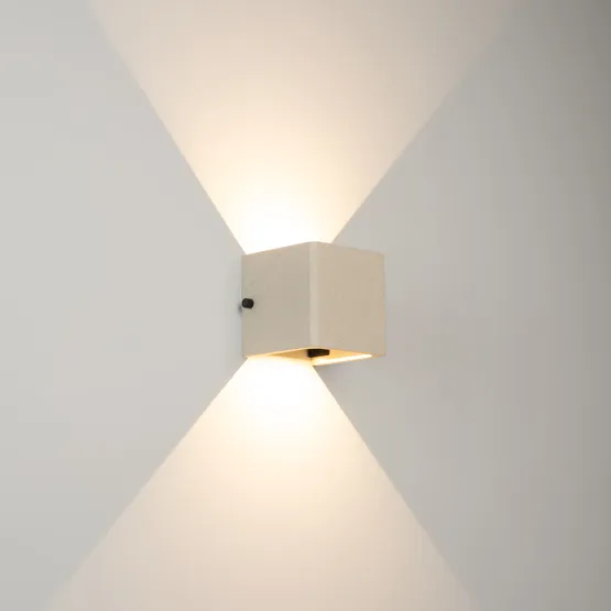 Фото #5 товара Светильник LGD-PERAN-WALL-S120x120-6W Warm3000 (WH, 0-80 deg, 230V) (Arlight, IP65 Бетон, 3 года)