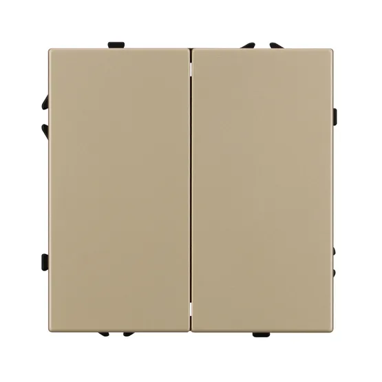 Фото #2 товара ARL NOBE Выключатель 2 кл софт-тач золотой песок SWT-MK02-SFPL-GD (250V, 10A) (Arlight, -)