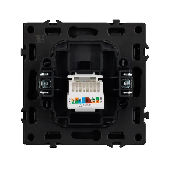 Фото #2 товара Механизм компьютерной розетки SCT-NOBE-MPC1-SFPL-GR (RJ-45, CAT6) (Arlight, Серый базальт)