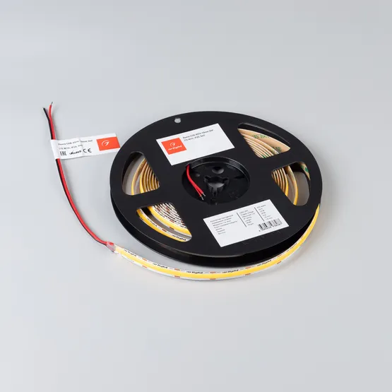 Фото #2 товара Светодиодная лента COB-X576-10mm 24V Warm2400 (15 W/m, IP20, 5m) (Arlight, высок.эфф.150 лм/Вт)