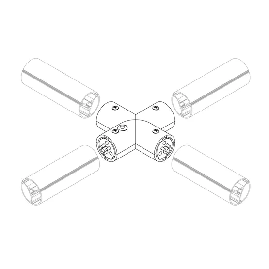 Фото #5 товара Соединитель профиля ROUND-D36-360-X90 (Arlight, Алюминий)