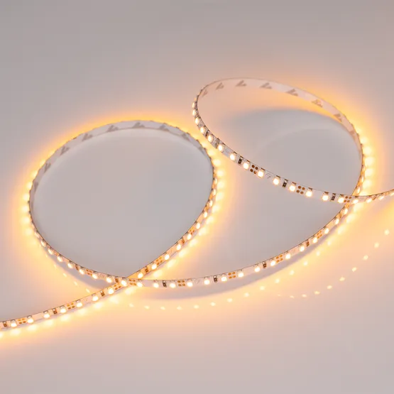 Фото #3 товара Светодиодная лента RT-A120-5mm 12V Yellow (9.6 W/m, IP20, 5m) (Arlight, 9.6 Вт/м, IP20)