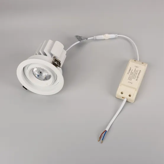 Фото #4 товара Светильник MS-VORTEX-BUILT-R110-20W Warm3000 (WH-WH, 20 deg, 230V) (Arlight, IP20 Металл, 5 лет)