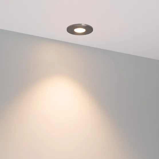 Фото #3 товара Светильник MS-GLORY-BUILT-R54-5W Warm3000 (NI, 60 deg, 230V) (Arlight, IP54 Металл, 5 лет)
