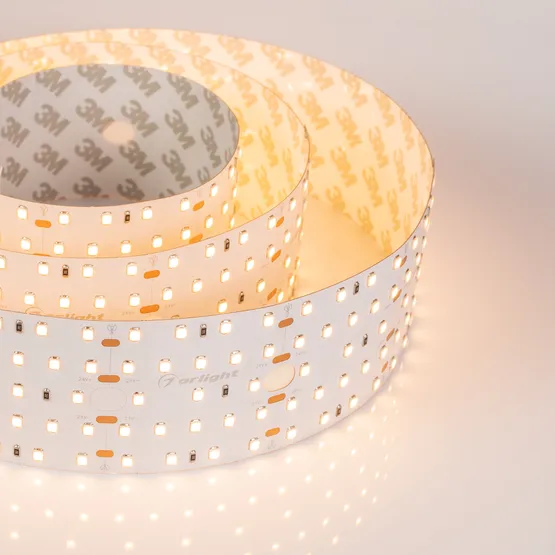 Фото #3 товара Светодиодная лента S2-2500 24V Warm 3000K 52mm (2835, 420 LED/m, LUX) (Arlight, 30 Вт/м, IP20)