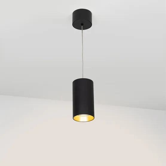 Фото #3 товара Светильник подвесной SP-POLO-R85-2-15W Warm White 40deg (Black, Gold Ring) (Arlight, IP20 Металл, 3 года)
