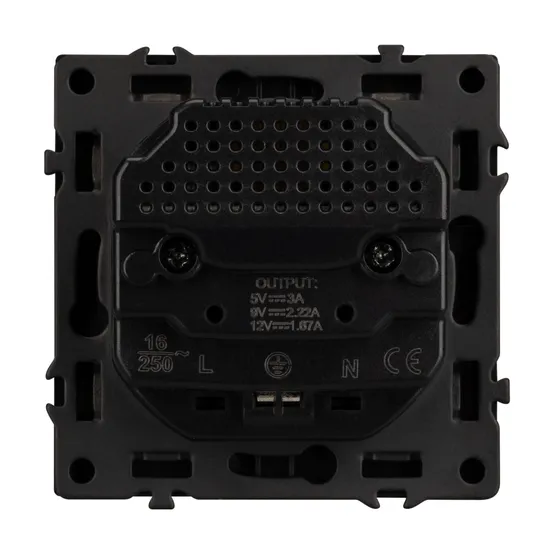 Фото #2 товара Механизм розетки с USB зарядкой SCT-NOBE-MUAC-SFPL-GR (230V, 16A) (Arlight, Серый базальт)