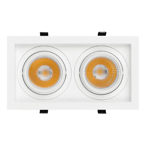 Фото #4 товара Светильник MS-VORTEX-BUILT-S250x140-2x30W Warm3000 (WH-WH, 17 deg, 230V) (Arlight, IP20 Металл, 5 лет)