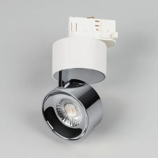 Фото #2 товара Светильник SP-PLURIO-TRACK-4TR-R77-9W Warm3000 (WH-CHR, 36 deg, 230V) (Arlight, IP20 Металл, 3 года)