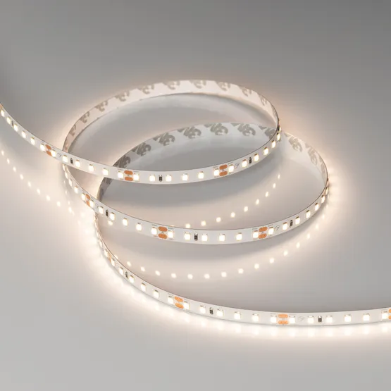 Фото #4 товара Светодиодная лента RT-A120-8mm 24V Warm3500 CRI98 (14.4 W/m, IP20, 2835, 5m) (Arlight, Открытый)