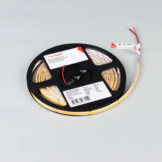 Фото #2 товара Светодиодная лента герметичная COB-SE-X378-8mm 24V Day4000 (11 W/m, IP65, 5m) (Arlight, -)
