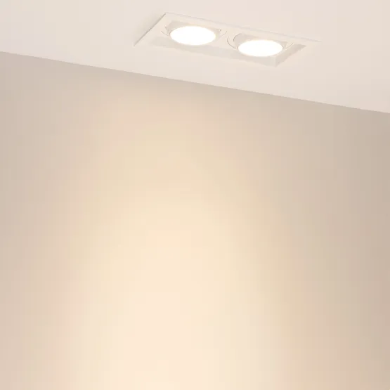 Фото #2 товара Светильник MS-VORTEX-BUILT-S210x117-2x20W Warm3000 (WH-WH, 20 deg, 230V) (Arlight, IP20 Металл, 5 лет)