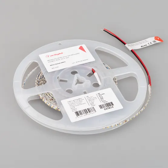 Фото #4 товара Светодиодная лента MICROLED-M182-4mm 24V White6000 (10 W/m, IP20, 2216, 5m) (Arlight, узкая)