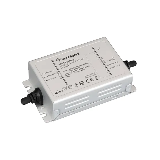 Фото товара Блок питания ARPJ-LG-562000-PFC-B (60W, 25-56V, 0.72-2A) (Arlight, IP67 Металл, 5 лет)