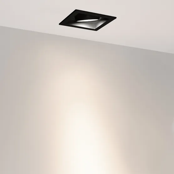 Фото #2 товара Светильник MS-VORTEX-BUILT-S117x117-20W Day4000 (BK-BK, 20 deg, 230V) (Arlight, IP20 Металл, 5 лет)