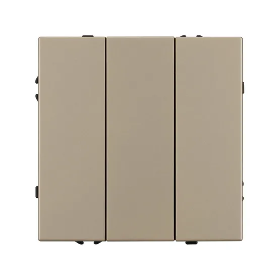 Фото #4 товара ARL NOBE Выключатель 3 кл софт-тач золотой песок SWT-MK03-SFPL-GD (250V, 10A) (Arlight, -)