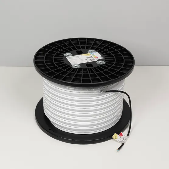 Фото #2 товара Светодиодная лента герметичная MOONLIGHT-SIDE-X336-12x24mm 230V Warm2700 (11 W/m, IP65, 50m, wire x1) (Arlight, Грибовидная форма)