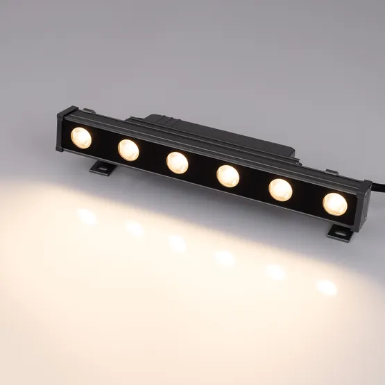 Фото #3 товара Линейный прожектор AR-LINE-300-6W Warm3000 (GR, 15x60 deg, 230V) (Arlight, IP65 Металл, 3 года)