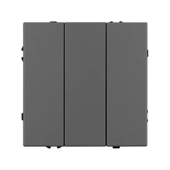 Фото #4 товара ARL NOBE Выключатель 3 кл софт-тач серый базальт SWT-MK03-SFPL-GR (250V, 10A) (Arlight, -)
