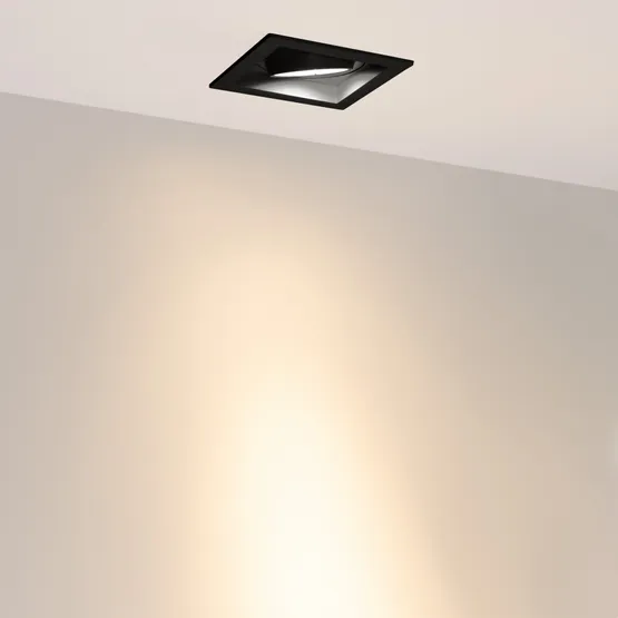 Фото #4 товара Светильник MS-VORTEX-BUILT-S117x117-20W Warm3000 (BK-BK, 20 deg, 230V) (Arlight, IP20 Металл, 5 лет)