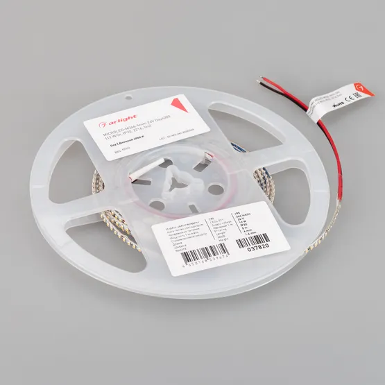Фото #3 товара Светодиодная лента MICROLED-M266-4mm 24V Day4000 (12 W/m, IP20, 2216, 5m) (Arlight, узкая)