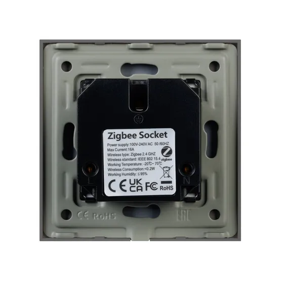 Фото #2 товара Розетка электрическая с Zigbee управлением SCT-OMALI-EUZB1-PL-GR (240V, 16A, Zigbee) (Arlight, -)