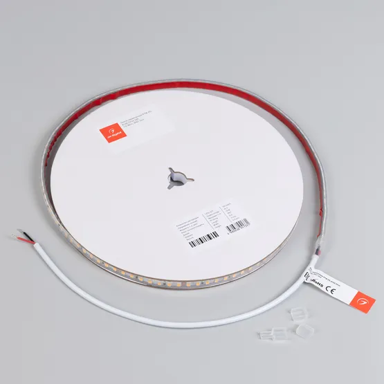 Фото #3 товара Светодиодная лента герметичная RTW-PS-A140-7mm 24V White6000 (10 W/m, IP67, 5m) (Arlight, CRI>90)