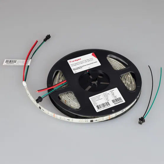 Фото #3 товара Светодиодная лента герметичная SPI-SE-B30-10mm 12V RGB-PX3 (7.2W/m, IP65, 5060, 5m) (Arlight, бегущий огонь)