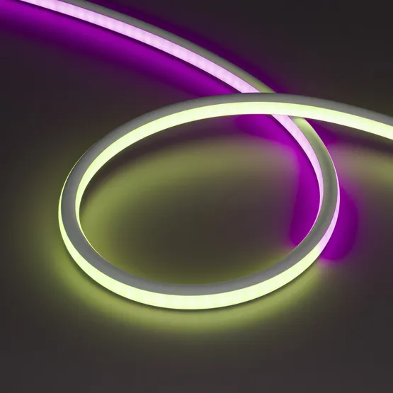 Фото #2 товара Светодиодная лента герметичная SPI-WAVE-TOP-G200-18x15mm 12V RGB PX2 (26 W/m, IP54, 5m, wire x1) (Arlight, Вывод прямой, 3 года)