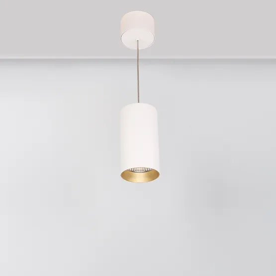 Фото #2 товара Светильник подвесной SP-POLO-R85-2-15W Warm White 40deg (White, Gold Ring) (Arlight, IP20 Металл, 3 года)