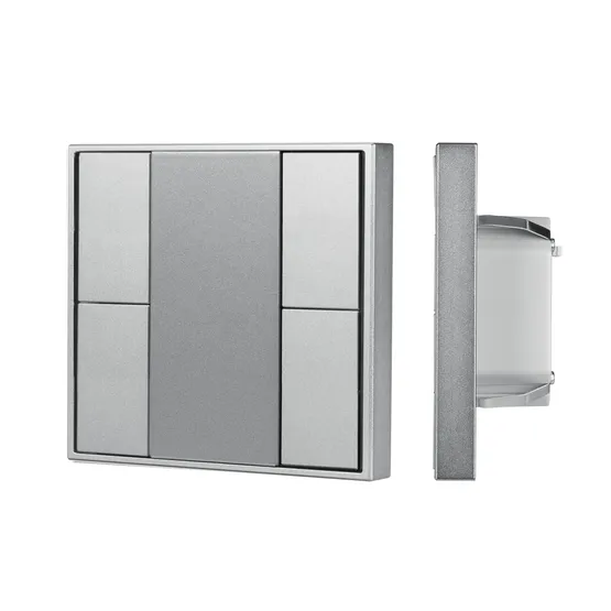 Фото товара INTELLIGENT ARLIGHT Кнопочная панель DALI-201-23-4K-D2-IN Silver (BUS, Frame) (IARL, IP20 Металл, 3 года)