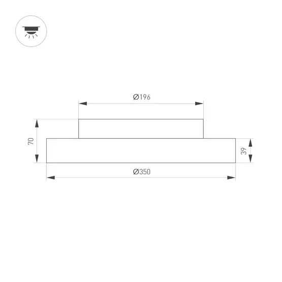 Фото #9 товара Светильник SP-ESTELY-R350-30W Warm3300-MIX (BK, 80 deg, 230V, TRIAC) (Arlight, IP20 Металл, 5 лет)