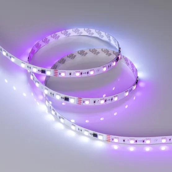 Фото #5 товара Светодиодная лента SPI-B60-10mm 24V RGB-PX6-RAM (15 W/m, IP20, 5060, 5m) (Arlight, бегущий огонь)