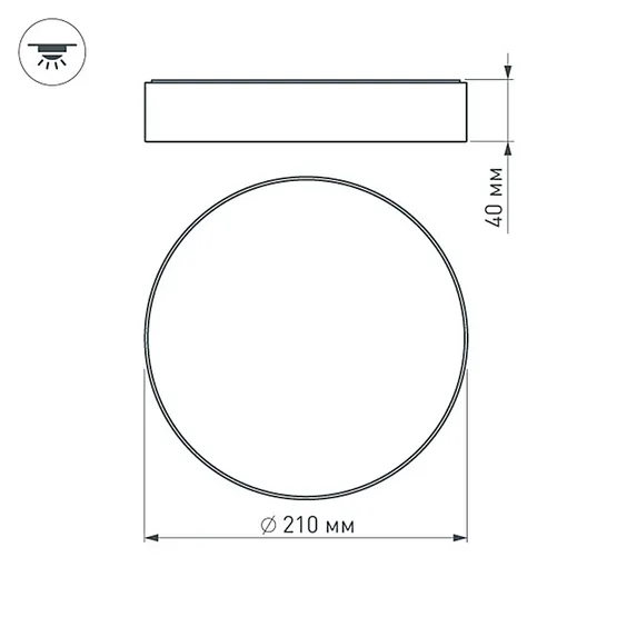 Фото #6 товара Светильник SP-RONDO-210B-20W White (Arlight, IP40 Металл, 3 года)