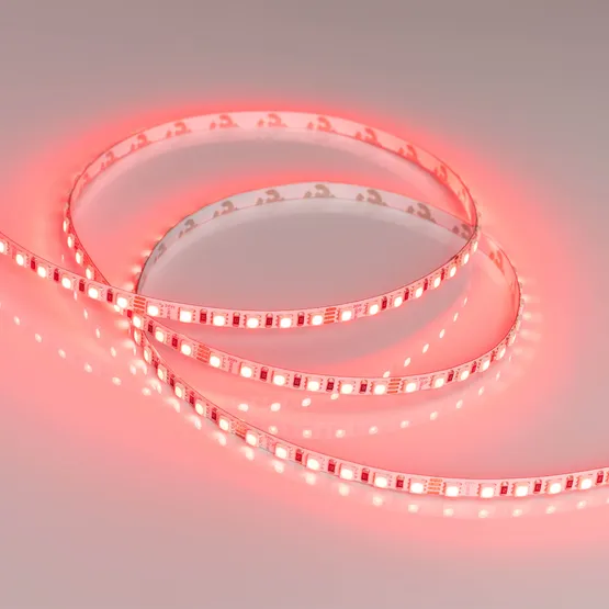 Фото #3 товара Светодиодная лента RT-G120-5mm 24V RGB (7.5 W/m, IP20, 3838, 5m) (Arlight, узкая)