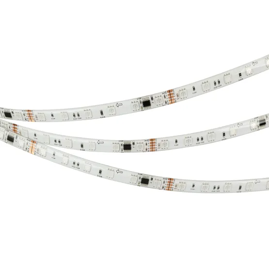 Фото #2 товара Светодиодная лента герметичная DMX-SE-B60-10mm 24V RGB-PX6 (14 W/m, IP65, 5060, 5m) (Arlight, -)