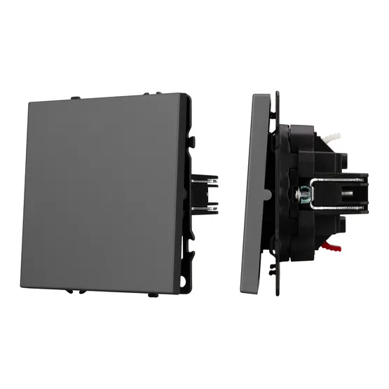 Фото #1 товара ARL NOBE Выключатель 1 кл софт-тач серый базальт SWT-MK01-SFPL-GR (250V, 10A) (Arlight, -)
