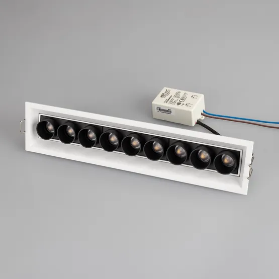 Фото #5 товара Светильник MS-ORIENT-BUILT-TURN-TC-S67x300-20W Warm3000 (WH-BK, 30 deg, 230V) (Arlight, IP20 Металл, 5 лет)