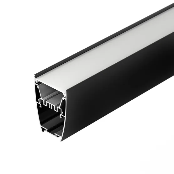 Фото #6 товара Профиль LINE-5075-U-HONEYCOMB-2000 BLACK (Arlight, Алюминий)