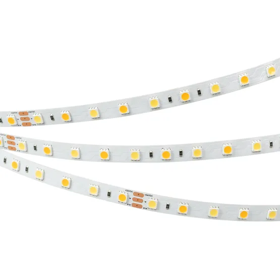 Фото #1 товара Светодиодная лента RT-B60-10mm 24V White-MIX (14.4 W/m, IP20, 5m) (Arlight, Изменяемая ЦТ)