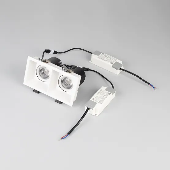Фото #5 товара Светильник MS-FLOW-BUILT-S157x85-2x6W Warm3000 (WH, 38 deg, 230V) (Arlight, IP20 Металл, 5 лет)