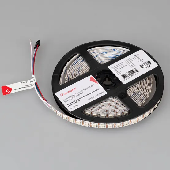 Фото #2 товара Светодиодная лента SPI-B96-10mm 12V RGB-PX1-BPT (13 W/m, IP20, 5060, 5m) (Arlight, Открытый)