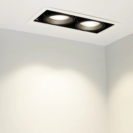 Фото #4 товара Светильник CL-KARDAN-S375x190-2x25W White6000 (WH-BK, 30 deg) (Arlight, IP20 Металл, 3 года)